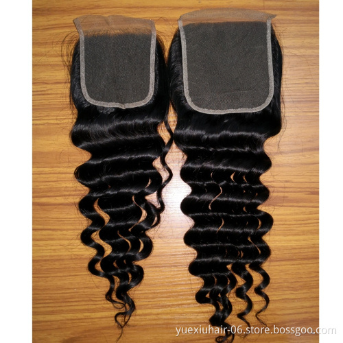 Unprocessed Human Hair Lace Closure Recool 5x5 Loose Deep Wave Hair Closure Piece for Women